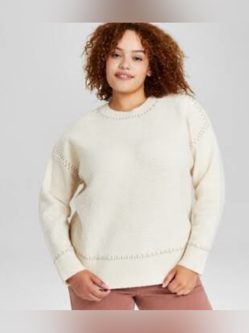 NWT And Now This textured crewneck sweater